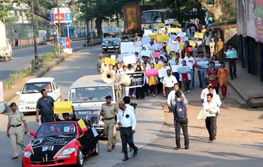 Protest against delhi rape in Mangalore